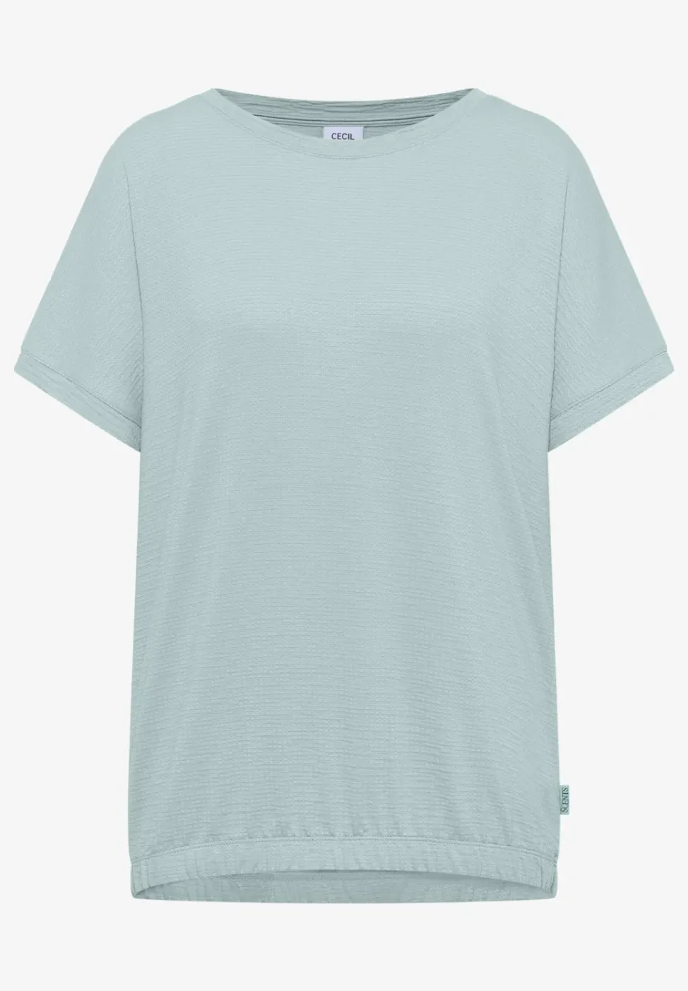 Shirt met ronde hals en structuur