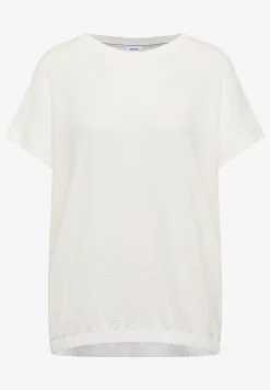 Shirt met ronde hals en structuur
