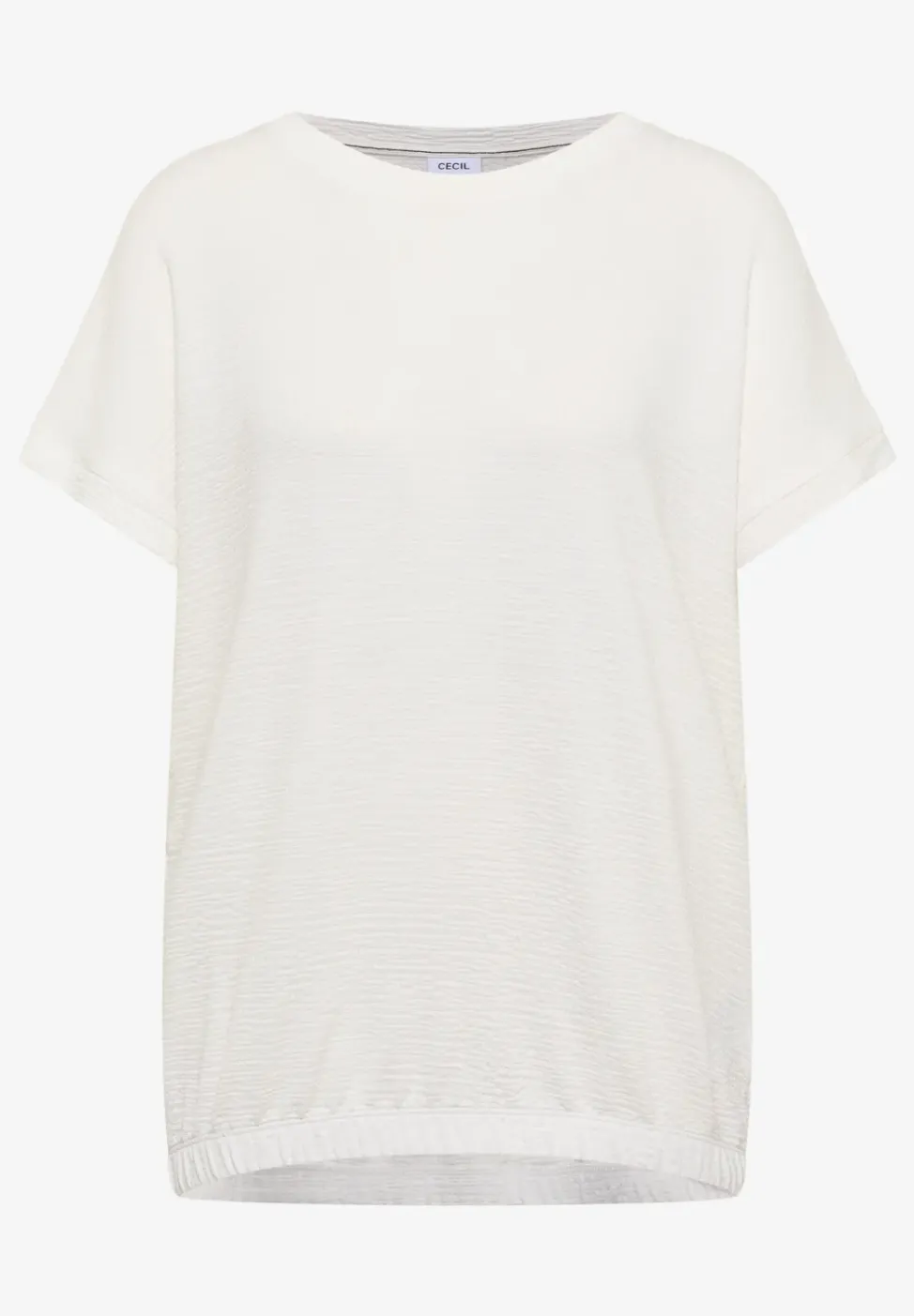 Shirt met ronde hals en structuur