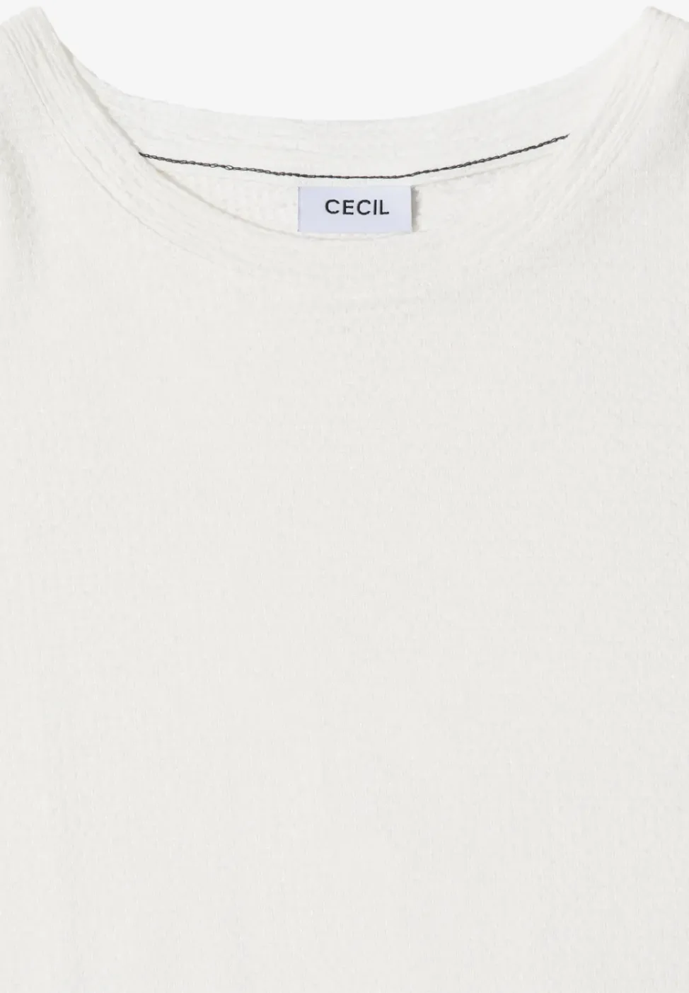 Shirt met ronde hals en structuur