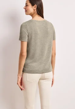 Shirt met ronde hals en tekst