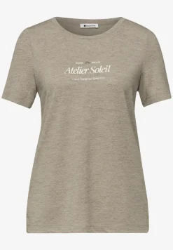 Shirt met ronde hals en tekst