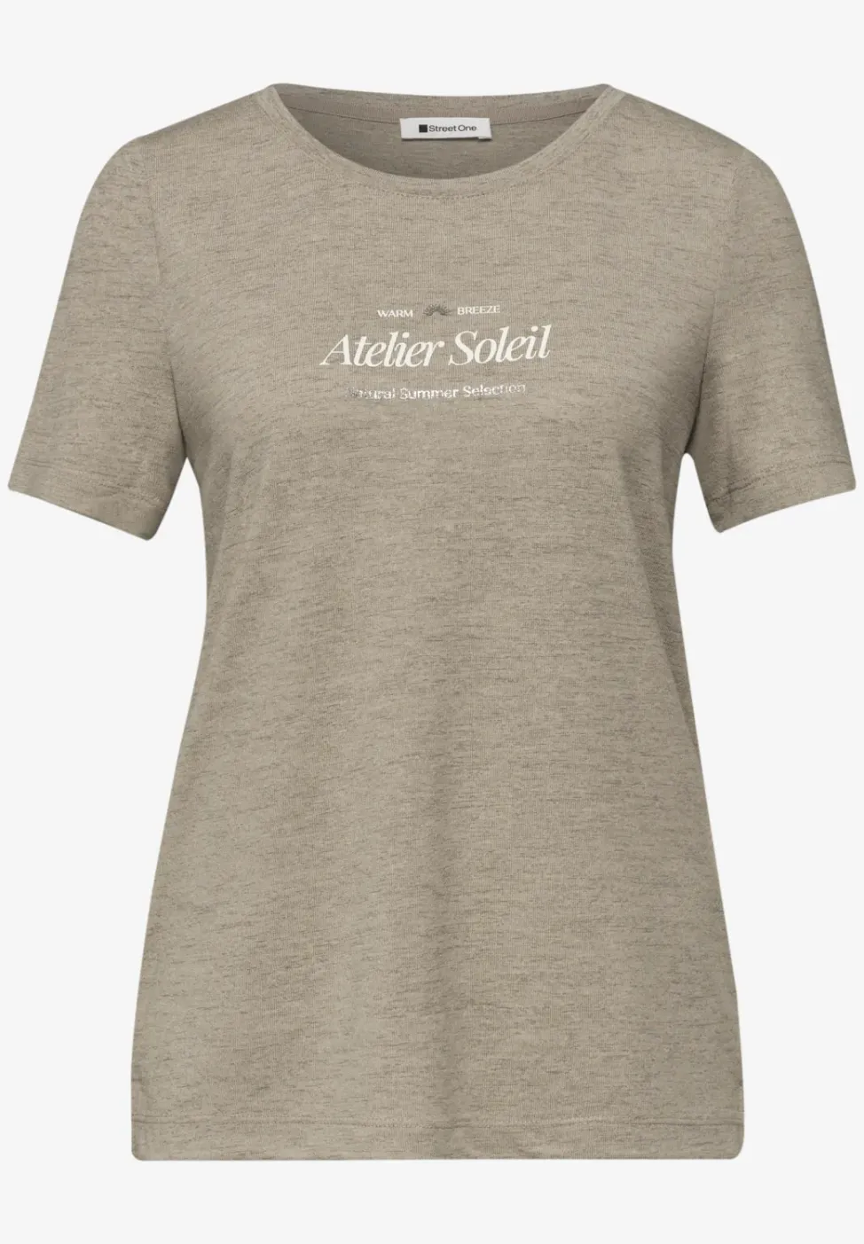 Shirt met ronde hals en tekst