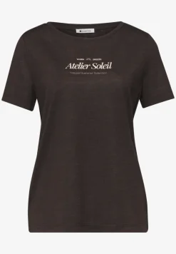 Shirt met ronde hals en tekst