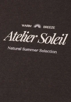 Shirt met ronde hals en tekst