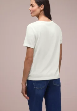 Shirt met ronde hals en tekst