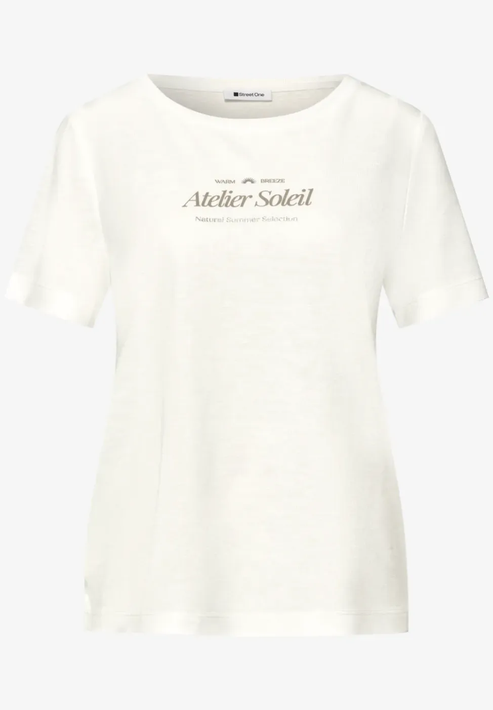 Shirt met ronde hals en tekst