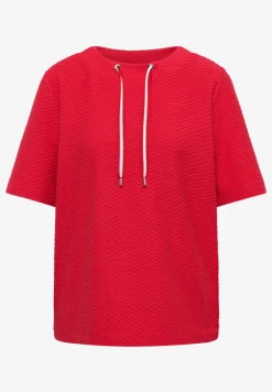 Shirt met ronde hals en trekkoord