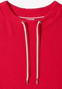 Shirt met ronde hals en trekkoord