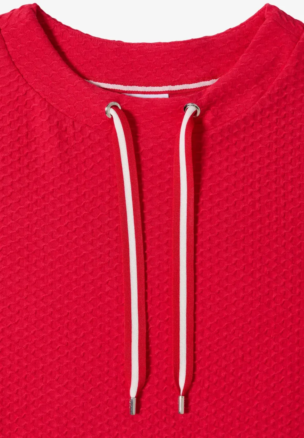 Shirt met ronde hals en trekkoord