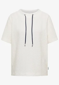 Shirt met ronde hals en trekkoord