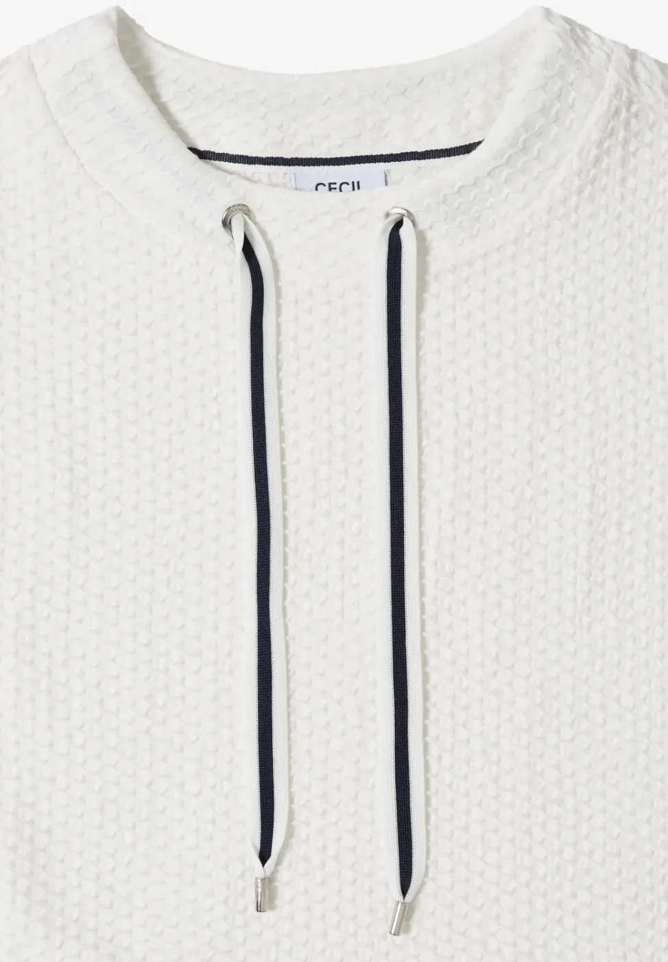 Shirt met ronde hals en trekkoord