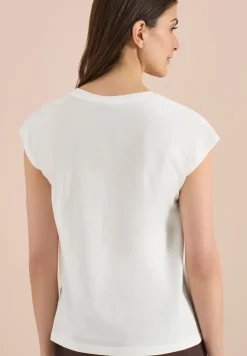 Shirt met ronde hals en Wording Artwork