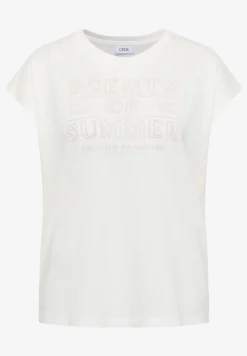 Shirt met ronde hals en Wording Artwork