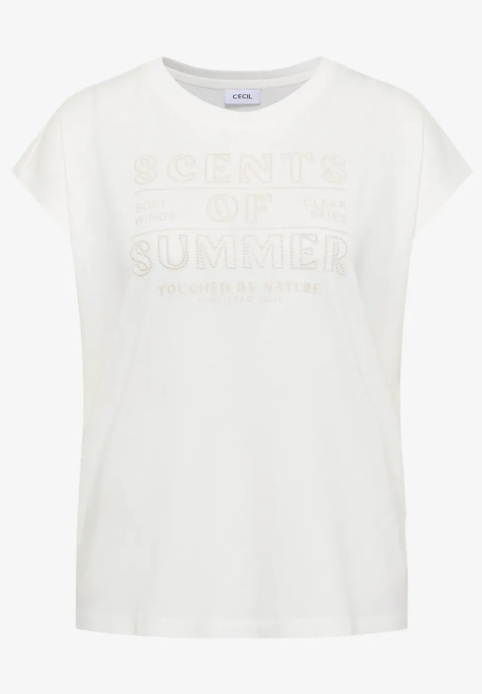 Shirt met ronde hals en Wording Artwork
