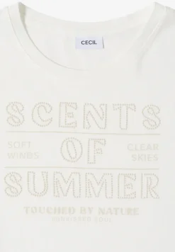 Shirt met ronde hals en Wording Artwork