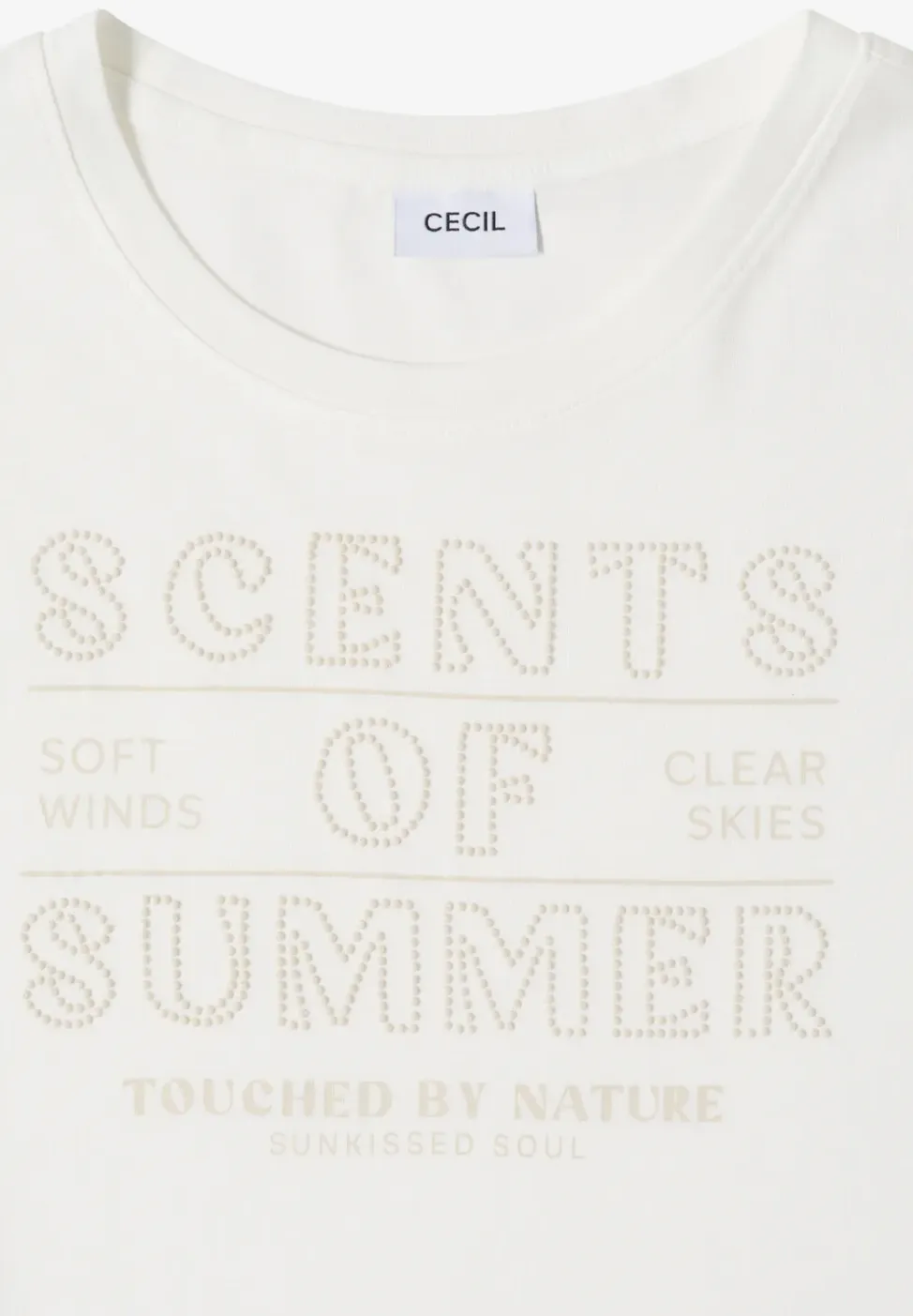 Shirt met ronde hals en Wording Artwork
