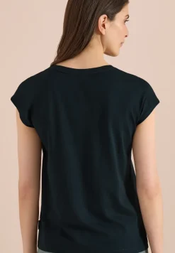 Shirt met ronde hals en Wording Artwork