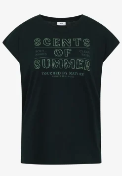 Shirt met ronde hals en Wording Artwork