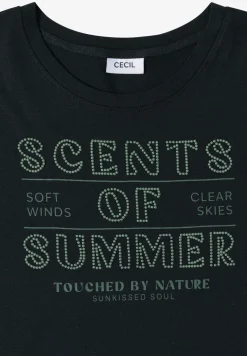 Shirt met ronde hals en Wording Artwork