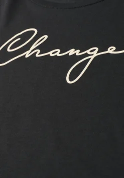 Shirt met ronde hals en Wording Artwork