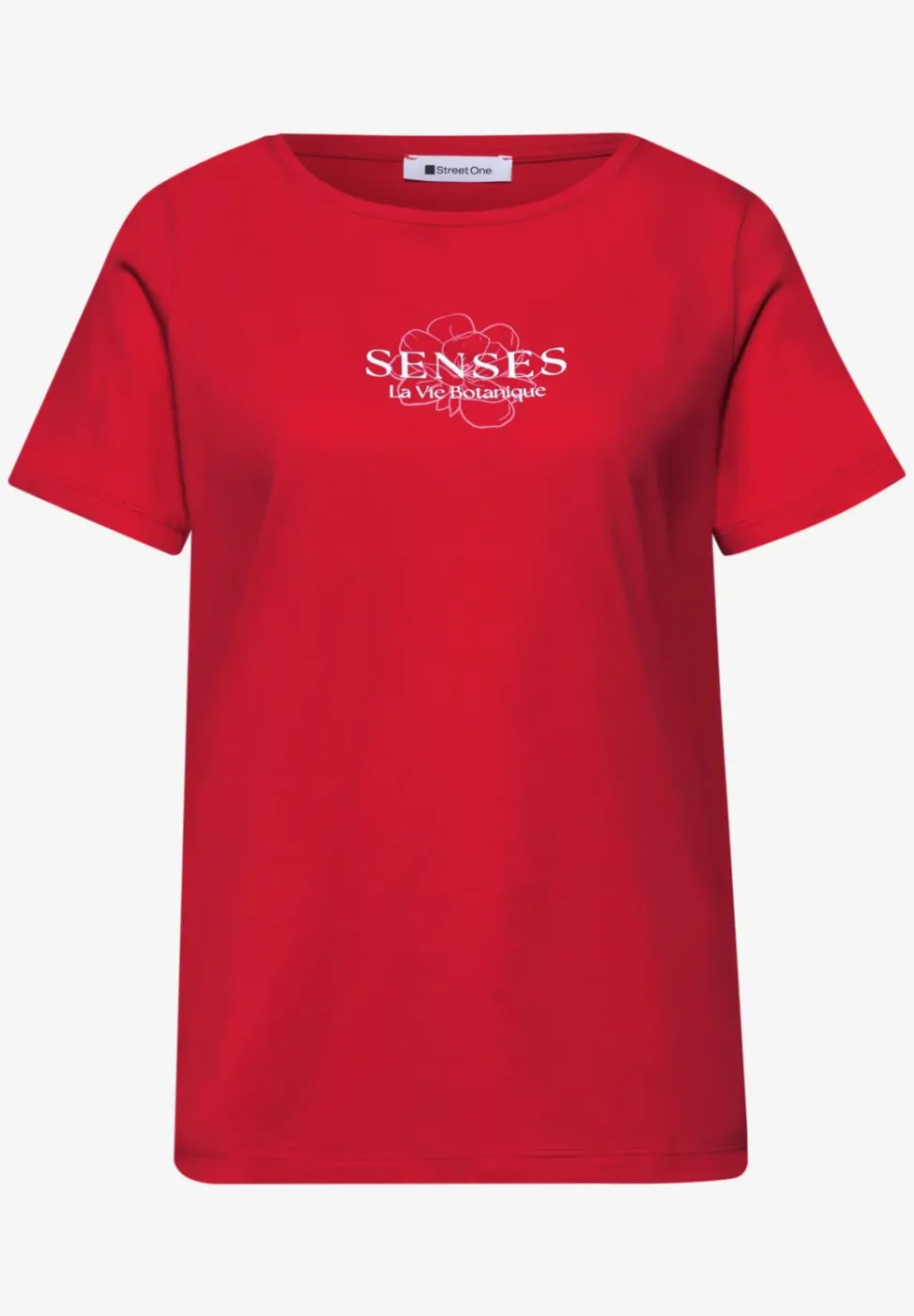 Shirt met ronde hals en Wording Artwork