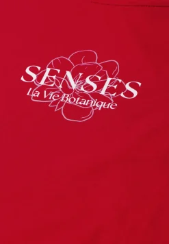 Shirt met ronde hals en Wording Artwork