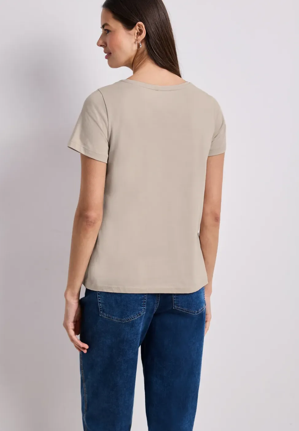 Shirt met ronde hals en Wording Artwork