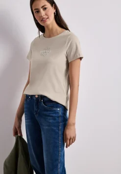 Shirt met ronde hals en Wording Artwork