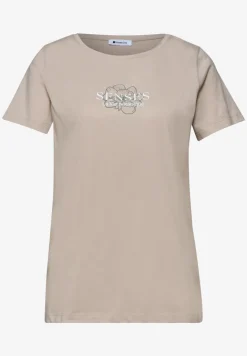 Shirt met ronde hals en Wording Artwork