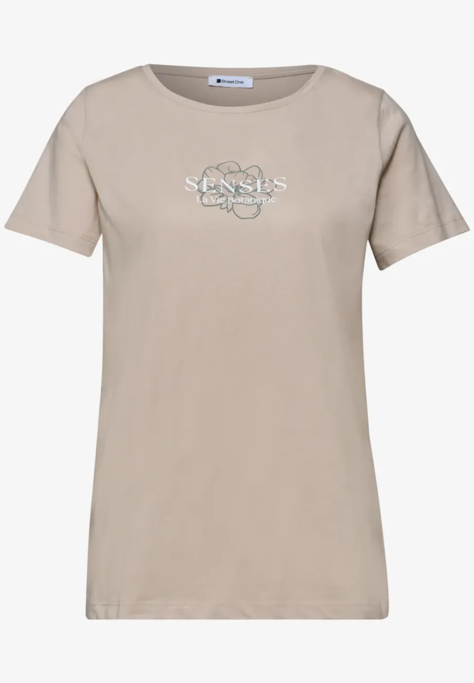 Shirt met ronde hals en Wording Artwork