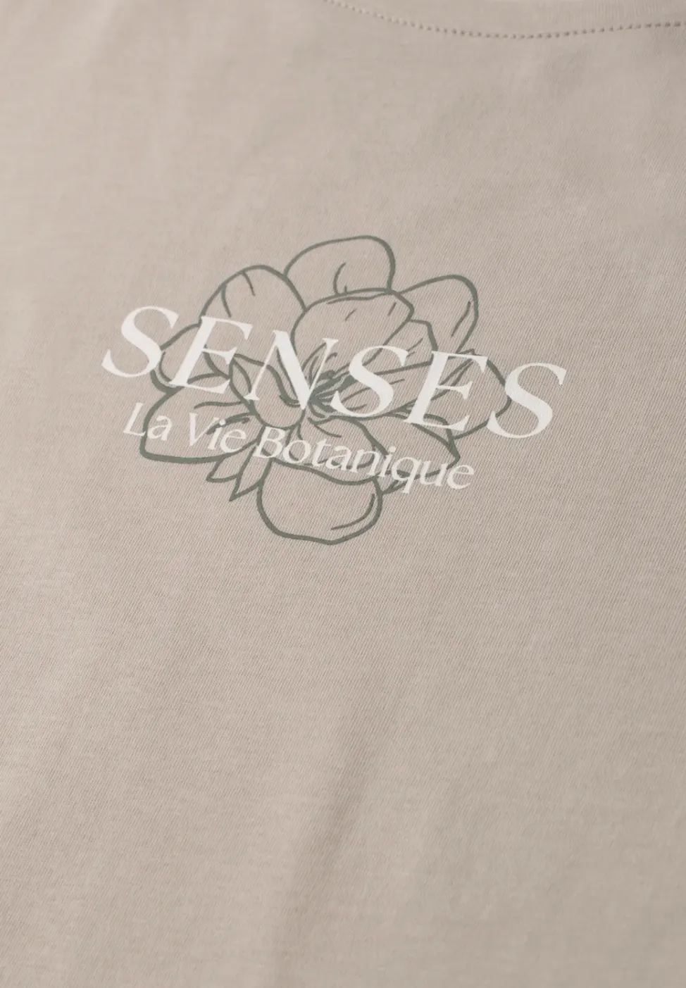 Shirt met ronde hals en Wording Artwork