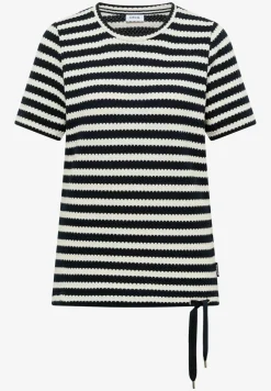 Shirt met ronde hals in ajour look
