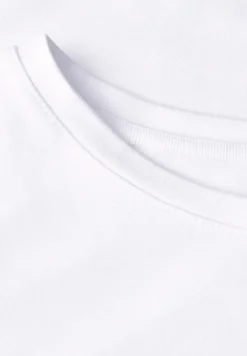 Shirt met ronde hals in effen kleur