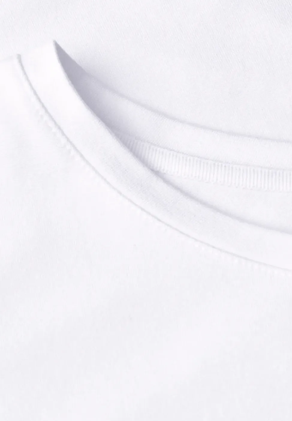 Shirt met ronde hals in effen kleur