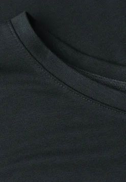 Shirt met ronde hals in effen kleur