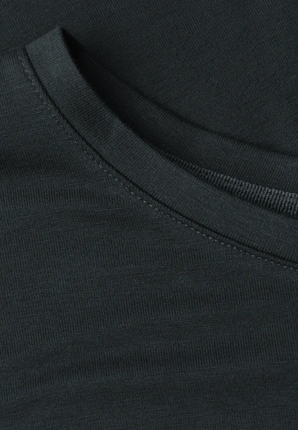 Shirt met ronde hals in effen kleur