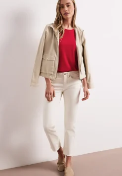 Shirt met ronde hals in effen kleur