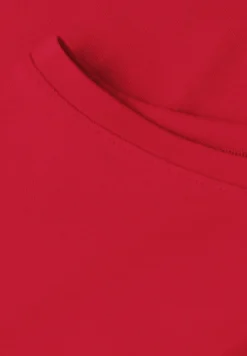 Shirt met ronde hals in effen kleur