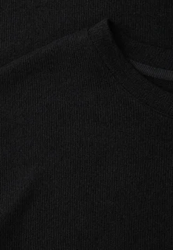 Shirt met ronde hals in gebreide look