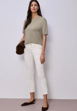 Shirt met ronde hals in gebreide look