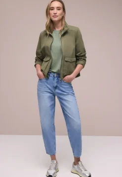 Shirt met ronde hals in gebreide look