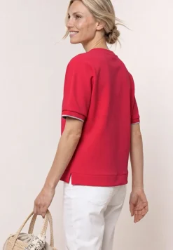 Shirt met ronde hals in Silk-Look