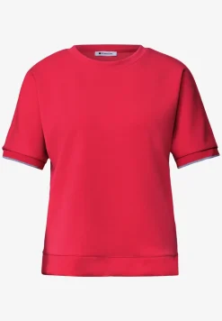 Shirt met ronde hals in Silk-Look