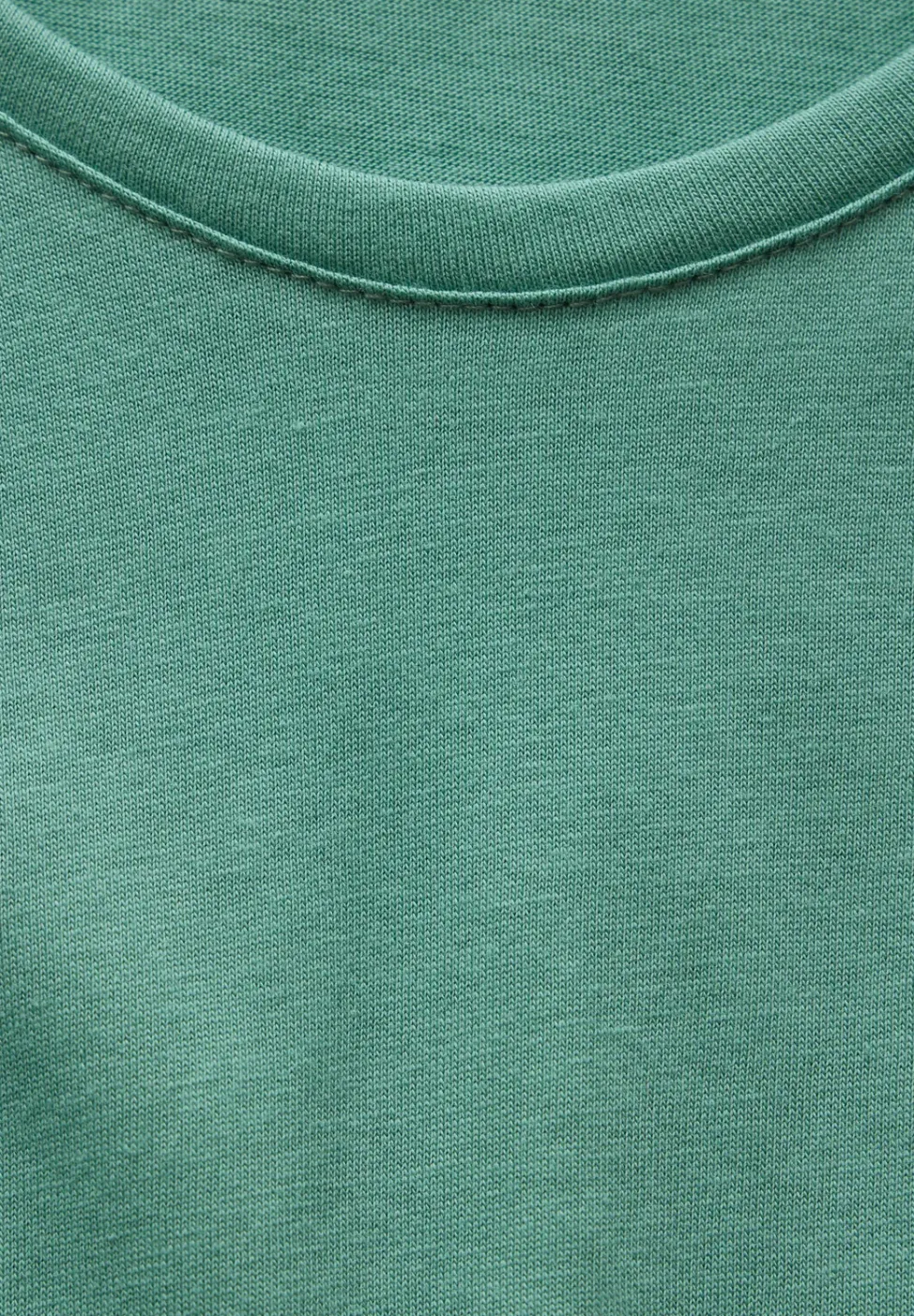 Shirt met ronde V-hals