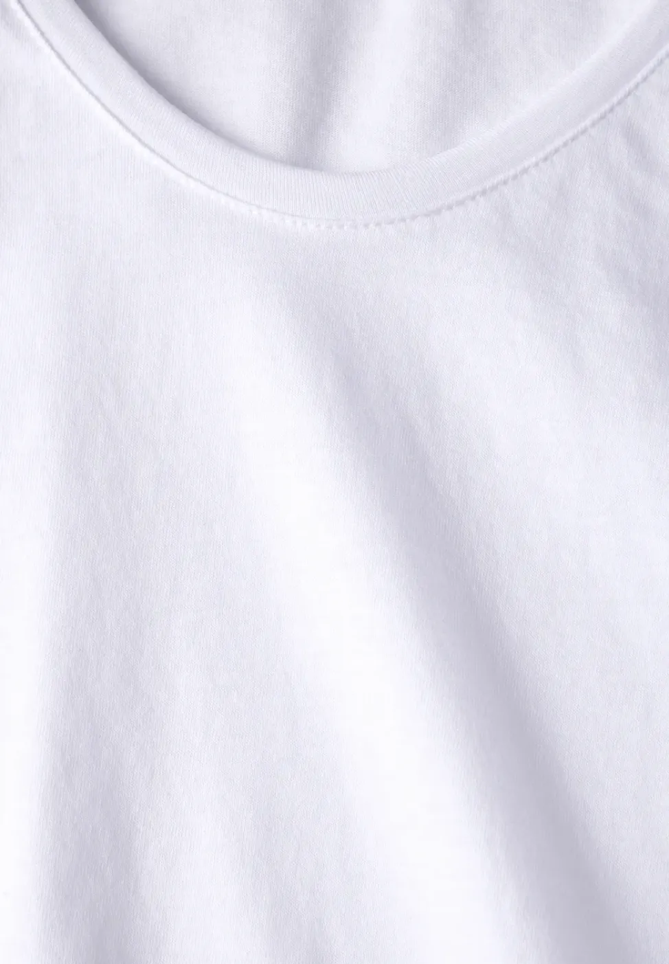 Shirt met ronde V-hals
