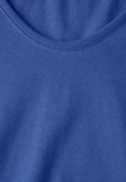 Shirt met ronde V-hals