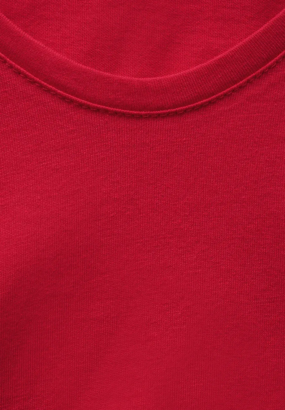 Shirt met ronde V-hals