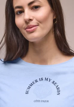 Shirt met schelpenprint