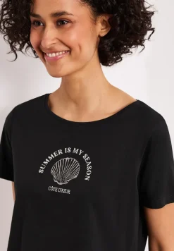 Shirt met schelpenprint